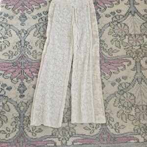 Cream Lace Pants